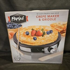 Parini 12-inch Electric Non-stick Crepe Maker and Griddle "NIB"